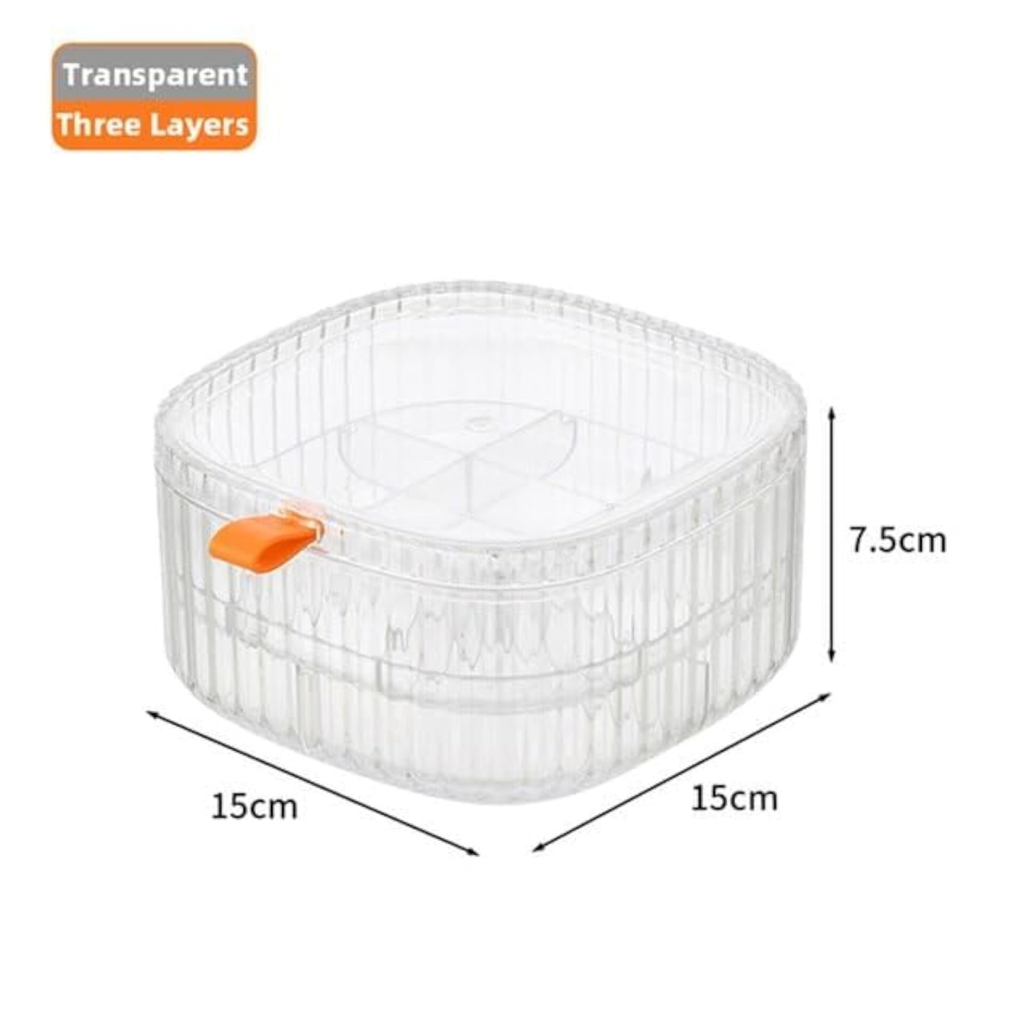 Transparent 3 Layer Jewelry Organizer Tray